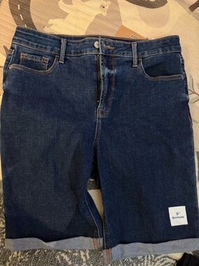 Old Navy Dark Wash Denim Bermuda Shorts